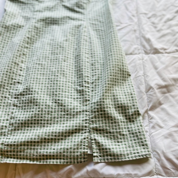lulu’s Green & White Gingham Sleeveless Mini Dress 🌷xs - Picture 6 of 11